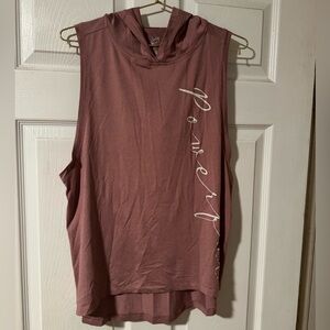 Pink hooded tank top